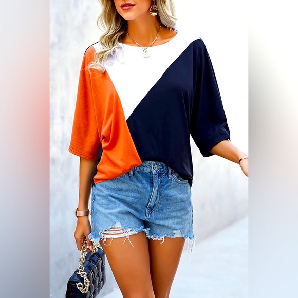 Women's Dolman Half Sleeve Loose Top - Picture 14 of 14